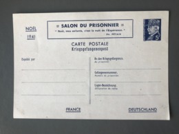 France, Entier Postal Neuf, Type Pétain - Salon Du Prisonnier / Noel 1941 - (B2676) - Standard Covers & Stamped On Demand (before 1995)