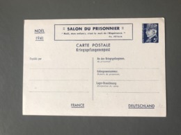 France, Entier Postal Neuf, Type Pétain - Salon Du Prisonnier / Noel 1941 - (B2677) - Standard Covers & Stamped On Demand (before 1995)