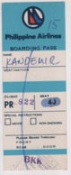 PHILIPPINE  AIRLINES BOARDING PASS - Bordkarten