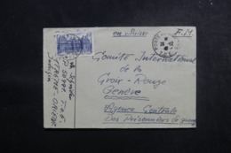 FRANCE - Enveloppe En FM D'un Soldat Français En Indochine Pour La Croix Rouge à Genève En 1947 - L 47404 - Guerra De Indochina/Vietnam