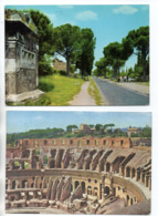 ITALIE . ITALIA . ROMA . " VIA APPIA ANTICA " & " INTERNO COLOSSEO " . 2 CPM - Réf. N°23253 - - Colecciones & Lotes