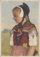 Suisse - Glarus - Costume Jeune Fille - Illustrateur Riggenbach - Autres & Non Classés