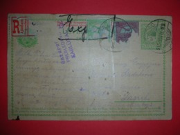 R!,Austria-Hungary,Croatia,Karlovac Censor Seal,stamped Stationery Postcard,registered,express,vintage,damaged Stamps - Altri & Non Classificati