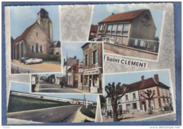 Delcampe - Carte Postale 89. Saint-Clément  école Des Filles  Nouvelle Usine Café Tabac Du Centre Trés  Beau Plan - Saint Clement