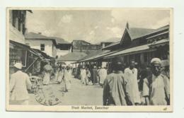 FRUIT MARKET, ZANZIBAR 1925  VIAGGIATA FP - Tanzania