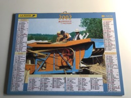 Delcampe - Calendrier Almanach Du Facteur AIN - 2002 - Les Foins En Pays Basque / La Fete Des Blés En Quercy - Grossformat : 2001-...