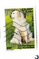 3 Francs -0,46 € - Trés Beau Timbre  -  Chiens De Pyrénées - Used Stamps
