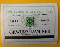 12264 -  Gewurztraminer 1964 Bott Greiner - Gewürztraminer