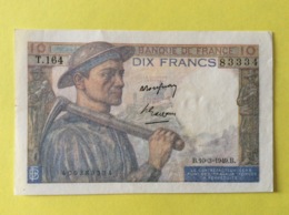 Mineur Type 1949  Parfait état Comme Neuf Superbe Billet Sans Trace D Aiguille - 10 F 1941-1949 ''Mineur''