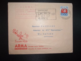 LETTRE TP BLASON PARIS 0,30 OBL.MEC.19-5 1967 56 LORIENT PPAL MORBIHAN Ts BAUMAL NAVIRES CARBURANTS + SAVON PATE ARMA - Other & Unclassified