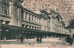 ! [75] Cpa, Paris La Gare Du Nord, Bahnhof, 1904 - Métro Parisien, Gares