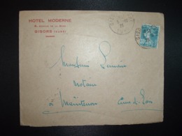 LETTRE TP SEMEUSE 30c OBL.5-10 25 GIRORS GARE EURE (27) HOTEL MODERNE - Other & Unclassified