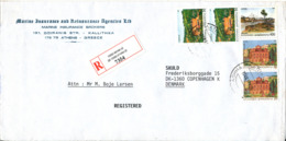 Greece Registered Cover Sent To Denmark 12-8-1997 - Brieven En Documenten