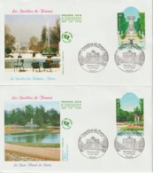 France FDC 2004 Jardins De France 3673-74 - 2000-2009