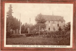 CPA - MANZAT (63) - Aspect De La Gendarmerie Sur La Route De Lyon En 1933 - Manzat