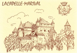 46 LACAPELLE - MARIVAL / CHATEAU / ILLUSTREE - BLASON - Lacapelle Marival