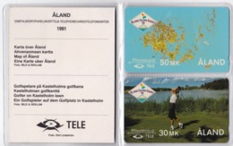 Aland - GPT, AL-FOL-ALP-0001, Aland Island Games In Folder, Golf, Map, Mint, 3 Scans. - Aland