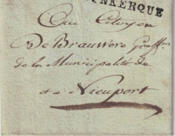 Pli De Dunkerque => Nieuport. 2 Vendemiaire An 4 (24/09/1795). Cachet Canton Du Midi De Dunkerque. Antoinette Ooms. - 1794-1814 (French Period)