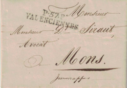 Pli De Valenciennes => Mons. 6/01/1814. Adressé à L'avocat Siraut Au Sujet Du Débiteur Delcourt De St-Ghislain. - 1814-1815 (General Gov. Belgium)