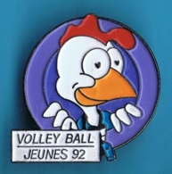 PIN'S //  ** VOLLEY BALL / JEUNES / 92 ** . (Ø 2,8 Cm) - Volleyball