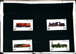 90968) INDIA LOTTO DI FRANCOBOLLI -1976 FDC Locomotive Ferroviarie TRENI.- MNH** - Ungebraucht