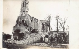 Zeldzaam Unieke Fotokaart Zonnebeke Eerste Wereldoorlog WOI Kerk Eglise Ruines Militair Uniform Foto Rare     Barr 1276 - Zonnebeke