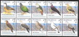Philippines 2007  (MiNr. 3979 - 88 I)  Philippinen  Birds - I  10v  MNH**   5.00 € - Pigeons & Columbiformes