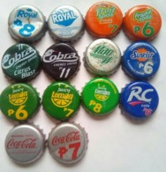 14 Different Philippines  Bottle Caps - Soda