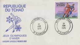 Enveloppe  FDC   1er  Jour     TCHAD    Jeux  Olympiques  D' Hiver   INNSBRÜCK   1976 - Winter 1976: Innsbruck
