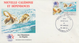 Enveloppe  FDC  1er  Jour    NOUVELLE  CALEDONIE      Jeux  Olympiques   LOS  ANGELES   1984 - FDC