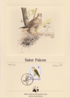 Hungary 1983 Birds Of Prey - Saker Falcon WWF Limited Edition Proof - Probe- Und Nachdrucke