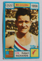 Vignette Autocollante Panini 1972 Robert Richard Athlétisme Melbourne 1956 Jeux Olympiques Album Olympia - Duitse Uitgave