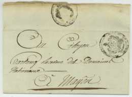 1796 AACHEN An IV Aix-la-Chapelle Pour MAYEN Hartung Tupigny Marque De Franchise - 1792-1815: Conquered Departments