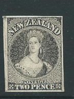 New Zealand Hausberg's Proof In Black Chalon On Card - Ongebruikt