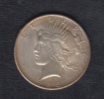 ESTADOS UNIDOS. AÑO 1925.-  1 DOLAR PLATA. PESO 26,70 GR - 1921-1935: Peace