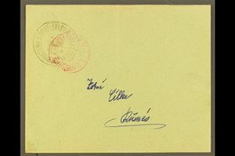 1913 Franked Envelope Addressed To Durres Bearing Circular (1gr) "MINISTERIA E POST-TELEG E TELEFONEVET" Double Eagle In - Albanie
