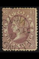 VICTORIA 1966 3d Lilac, Emergency Printing, SG 118, Superb Feb. 1867 Geelong Cds, Scarce Thus For More Images, Please Vi - Otros & Sin Clasificación