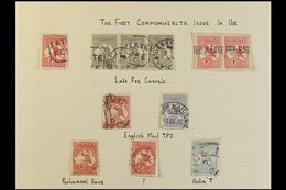 1913-14 POSTMARK GROUP. A Delightful Range Of The First Issue Kangaroo's That Includes A 1d, Plus 2d Strip Of Three With - Other & Unclassified