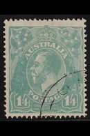 1926-30 1s4d Pale Greenish Blue KGV Head Perf 14, SG 93, Fine Used Cancelled To Order, BW 129w, Very Fresh. For More Ima - Otros & Sin Clasificación