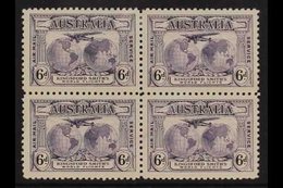 1931 1931 6d Violet Air Kingsford Smith's Flights RE-ENTRY, SG 123a, Within Very Fine Mint BLOCK Of 4, Very Fresh. (4 St - Otros & Sin Clasificación