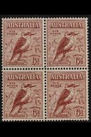 1932 6d Red-brown Laughing Kookaburra, SG 146, Never Hinged Mint BLOCK Of 4, Very Fresh. (4 Stamps) For More Images, Ple - Otros & Sin Clasificación