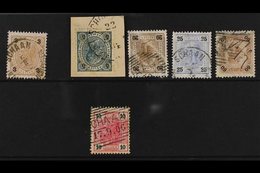 USED IN LIECHTENSTEIN 1899-1905 Group Of Stamps With Various "SCHAAN" Cancels, Includes 1899 3h, 1901-03 5h, 20h, 25h &  - Sonstige & Ohne Zuordnung