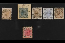 USED IN LIECHTENSTEIN 1899-1905 Group Of Stamps With Various "SCHAAN" Cancels, Includes 1899 3h, 1901-03 5h, 20h, 25h &  - Other & Unclassified