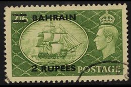 1950-55 KGVI 2r On 2s6d Surcharged Type III, SG 77b, Very Fine Used For More Images, Please Visit Http://www.sandafayre. - Bahrain (...-1965)