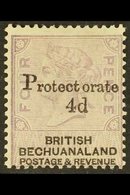 PROTECTORATE 1888 4d On 4d Lilac & Black, SG 44, Fine Mint. For More Images, Please Visit Http://www.sandafayre.com/item - Other & Unclassified