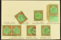 1938-53 10 SHILLING USED KEY PLATE SELECTION. An All Different, Specialized Shade & Perf Collection Of Fine Cds Used "ke - Bermudes