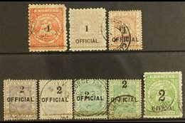 1881 (28 Dec) Complete Basic Set Of Surcharges, SG 152/9, 2 On 24c Emerald-green (SG 158) Has A Rounded Corner Perf, Oth - Guyane Britannique (...-1966)