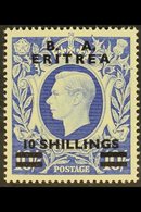 ERITREA 1950 10s On 10s Ultramarine, SG E25, Never Hinged Mint Lightly Toned Gum For More Images, Please Visit Http://ww - Italian Eastern Africa