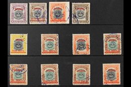 1906 Labuan Overprinted / Surcharged Complete Set, SG 11/22, Very Fine Used (12 Stamps) For More Images, Please Visit Ht - Brunei (...-1984)