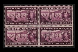 1937 Additional Coronation 48c Slate-purple, Perf 13 (comb), SG 267d, BLOCK OF FOUR Used With Fine Light Central Cds. Fo - Andere & Zonder Classificatie